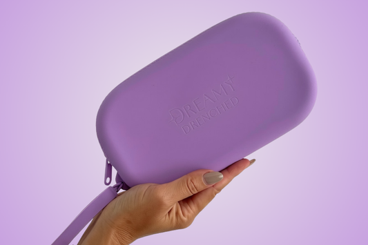 Lilac Luxe Clutch in soft lilac silicone, limited edition of 50 pieces